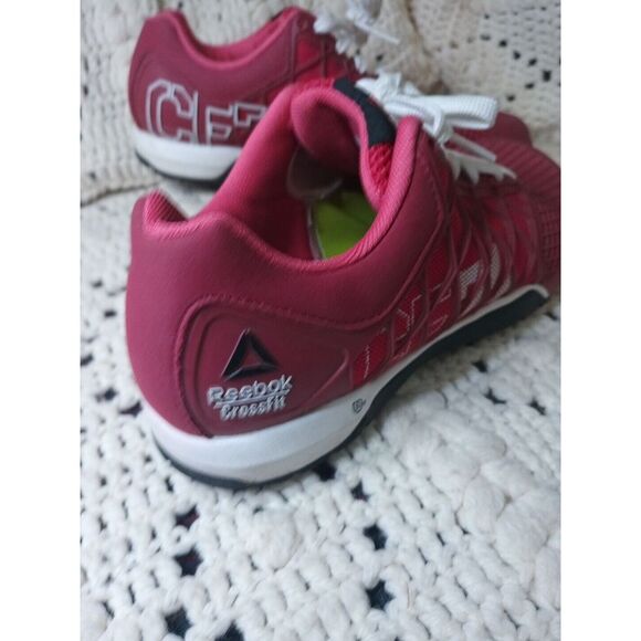 Reebok Womens Shoes Crossfit Maroon Sz‎ 7 M Athletic Sneaker Pre Owned Clean Gym - Picture 4 of 14
